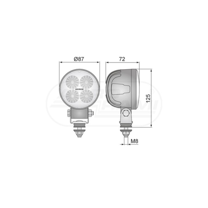 Lampa robocza LED WESEM boczna 1500 lm CRC5F.52001 WESEM