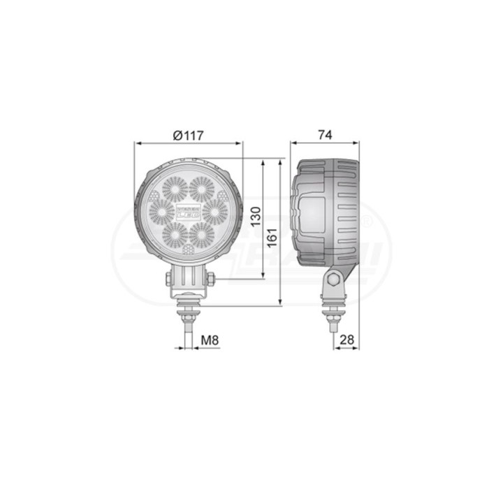 Lampa robocza LED WESEM 2700 lm - światło rozproszone CRC3E.50380 WESEM