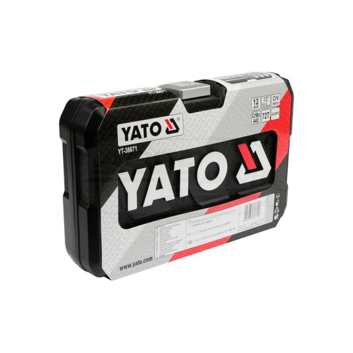 Zestaw narzędziowy 12 elementowy YATO 1/2" YT38671