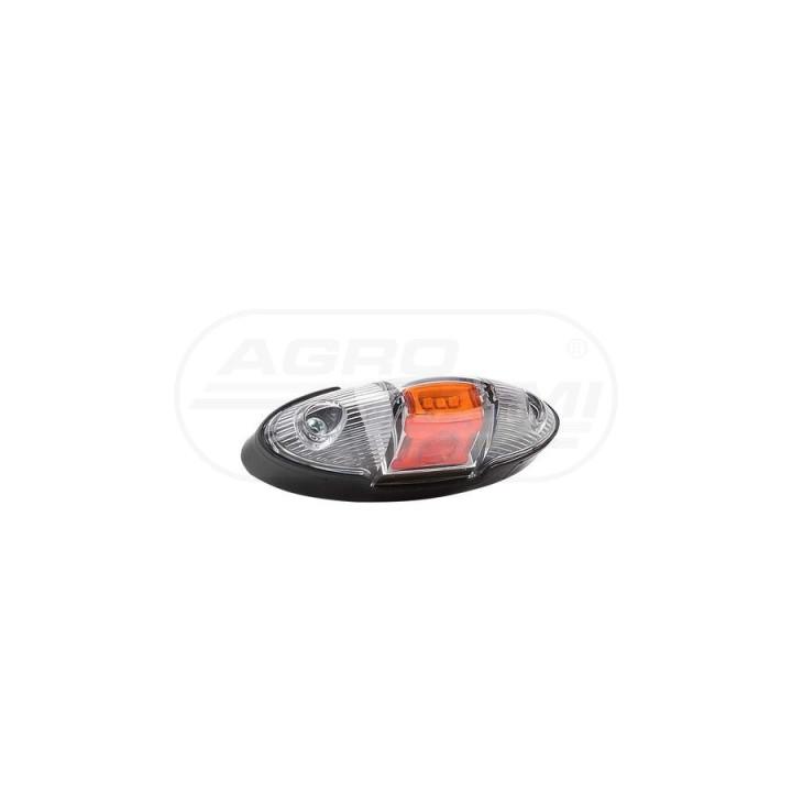 Lampa zespolona pozycyjna przednio-tylno-boczna, 12V-24V + przewody 22cm LgY-S 0,75mm2 819/I, W106 WAŚ