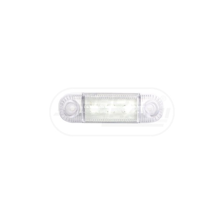 Lampa obrysowa przednia, jednofunkcyjna, 12V-24V + przewody 22cm LgY-S 0,75mm2, diody 557, W76.1 WAŚ