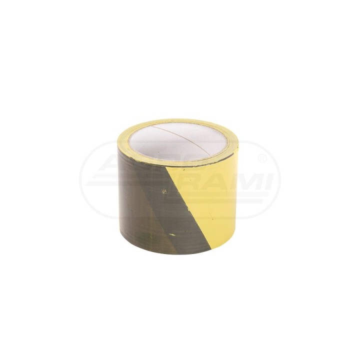 Taśma ostrzegawcza żółto - czarna 75 MM X 100 MB MARCOPOL