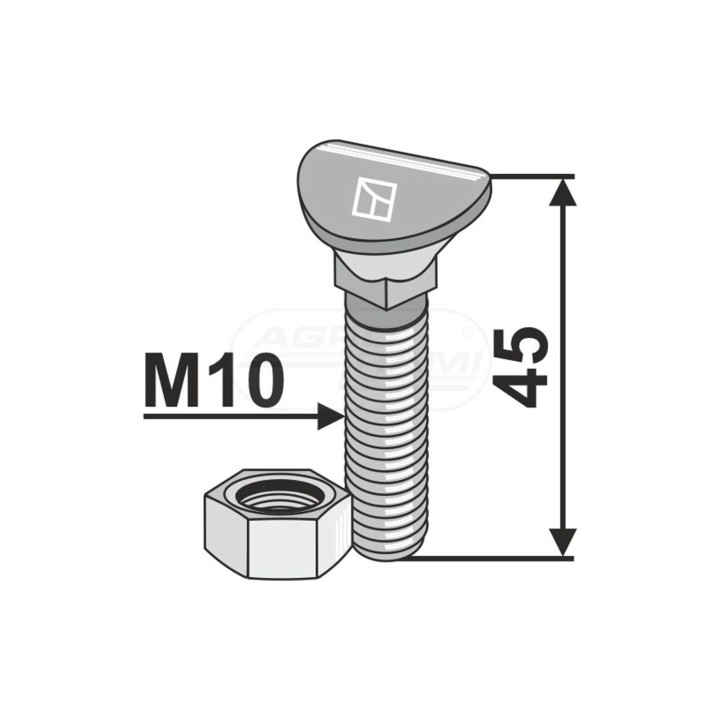 ŚRUBA M10X45 10.9 IND