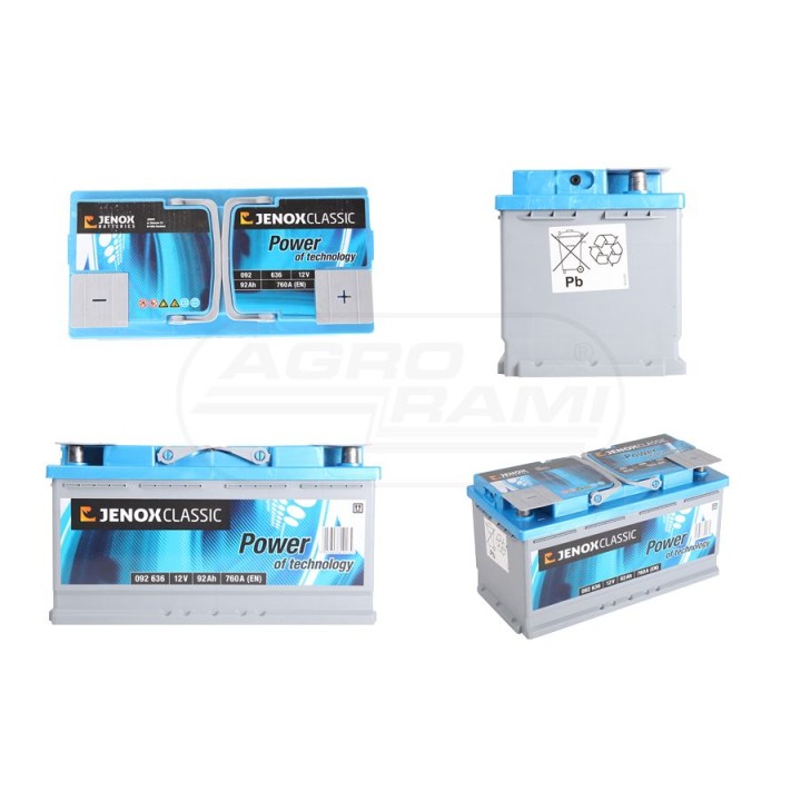 AKUMULATOR JENOX CLASSIC 12V92AH  P+
