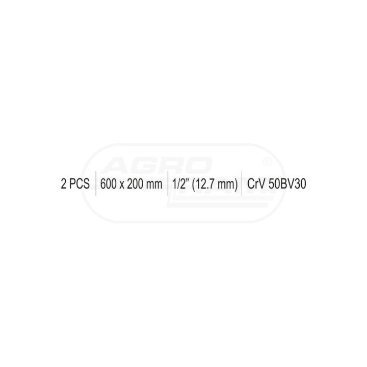 Pokrętło typu L YATO 1/2" 600x200 mm YT12445