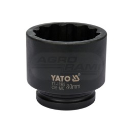 Nasadka udarowa dwunastokątna do piast YATO 1" 80 mm YT11995