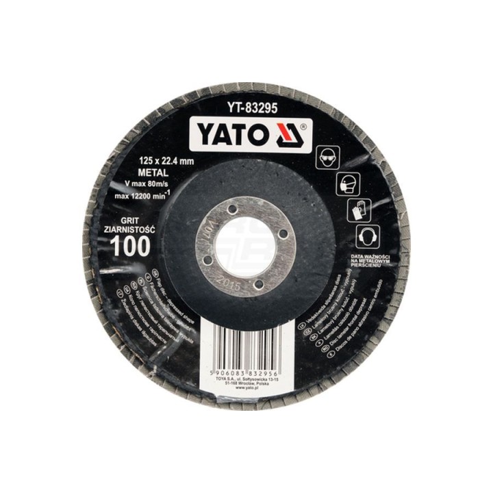 Ściernica listkowa wypukła P80 YATO 125 mm YT83294