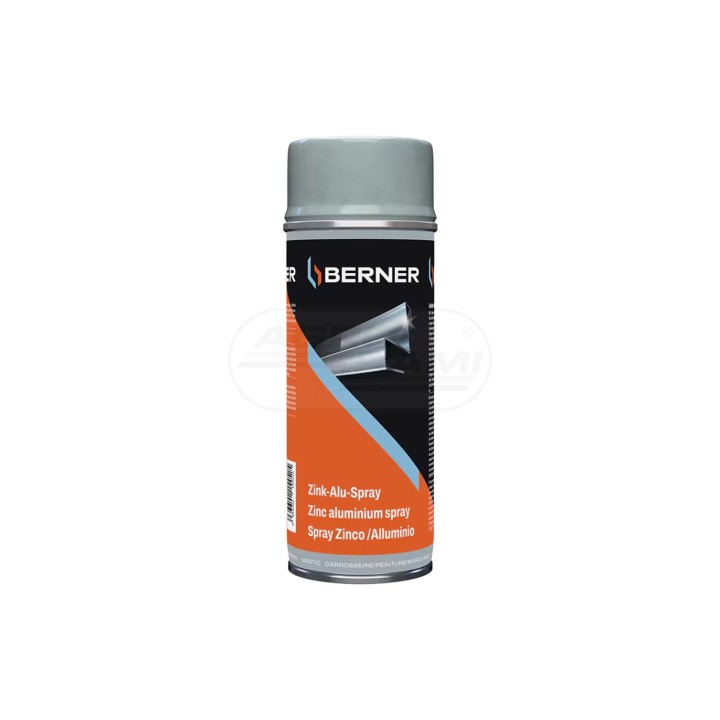 Spray aluminiowo-cynkowy srebno-szary 400ml Berner 409121 148592, 409121 BERNER