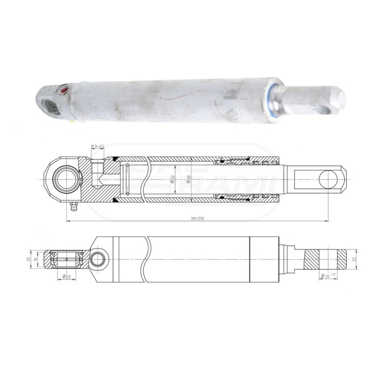 CYLINDER CN2E-32/200B PODNOSZENIE MOTOWIDEŁ 5040995170 Skrawmet