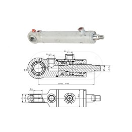 Cylinder CJ2F-40/22/160Z PRZEKŁADNIA BEZSTOPNIOWA 5040995140 Skrawmet