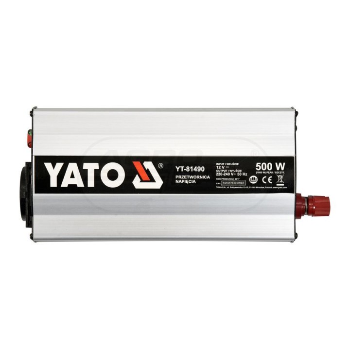 Przetwornica napięcia YATO 12/230V 500W YT81490