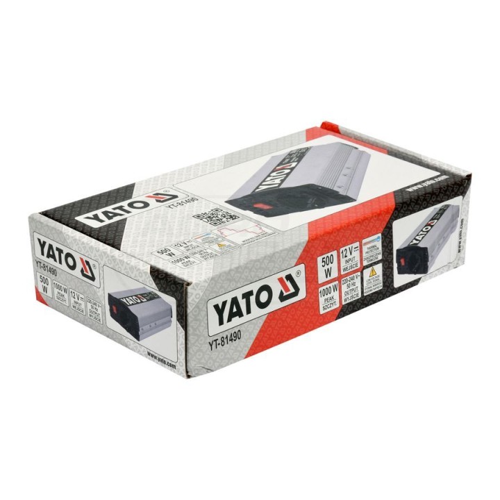 Przetwornica napięcia YATO 12/230V 500W YT81490