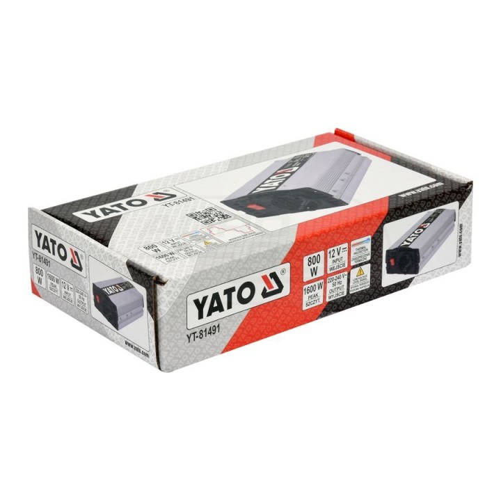 Przetwornica napięcia YATO 12/230V 800W YT81491