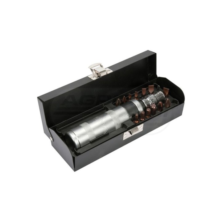 Zestaw-wkrętak udarowy z magnetycznymi końcówkami YATO 15 elementowy YT-28015