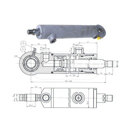 CYLINDER CJ2DF/18-40/22/160Z PRZEKŁADNIA BEZSTOPNIOWA 5040995060 fi22 Skrawmet