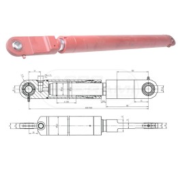 CYLINDER CN2SFB-16-40/500Z  U2P-40W PODNOSZENIA HEDERU S.T 5040995070 Skrawmet