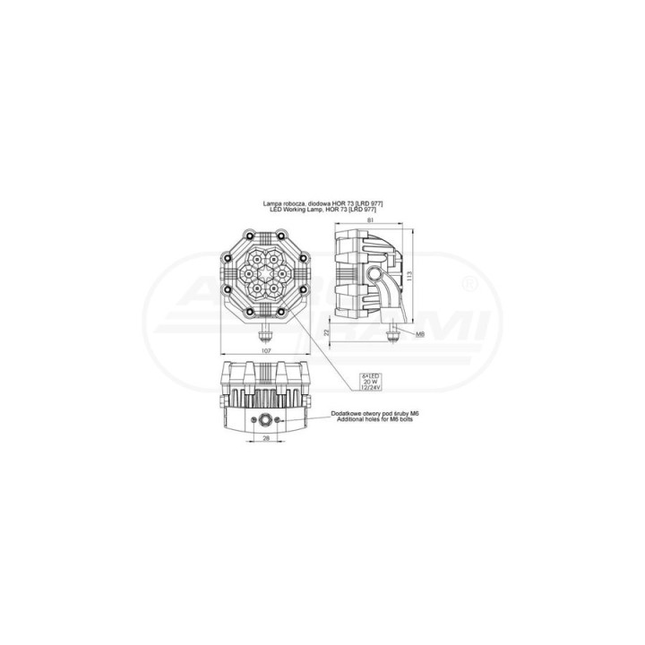Lampa robocza LED LRD 977 HORPOL