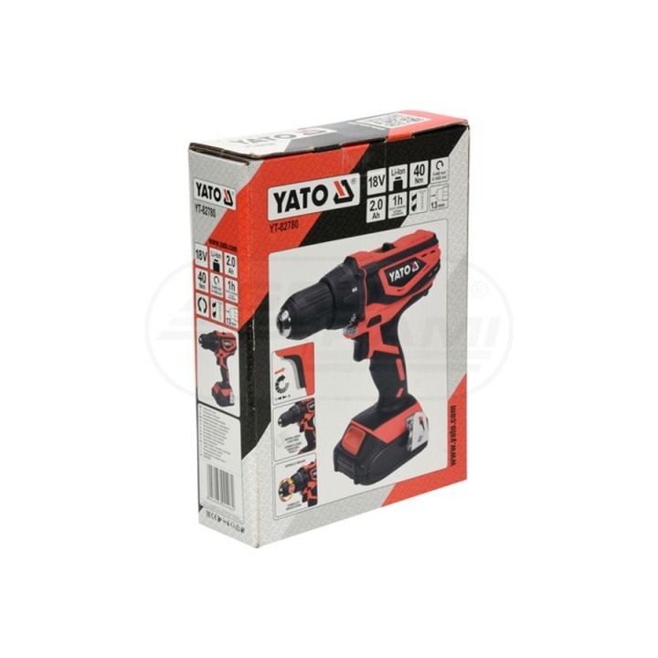 Wiertarko-wkrętarka zestaw bateria + ładowarka YATO 18V YT82780