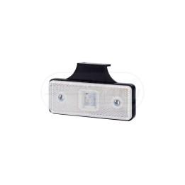 Lampa obrysowa prostokątna z diod 12/24V Biała z wieszakiem mocowanie za lampą LD160 HORPOL