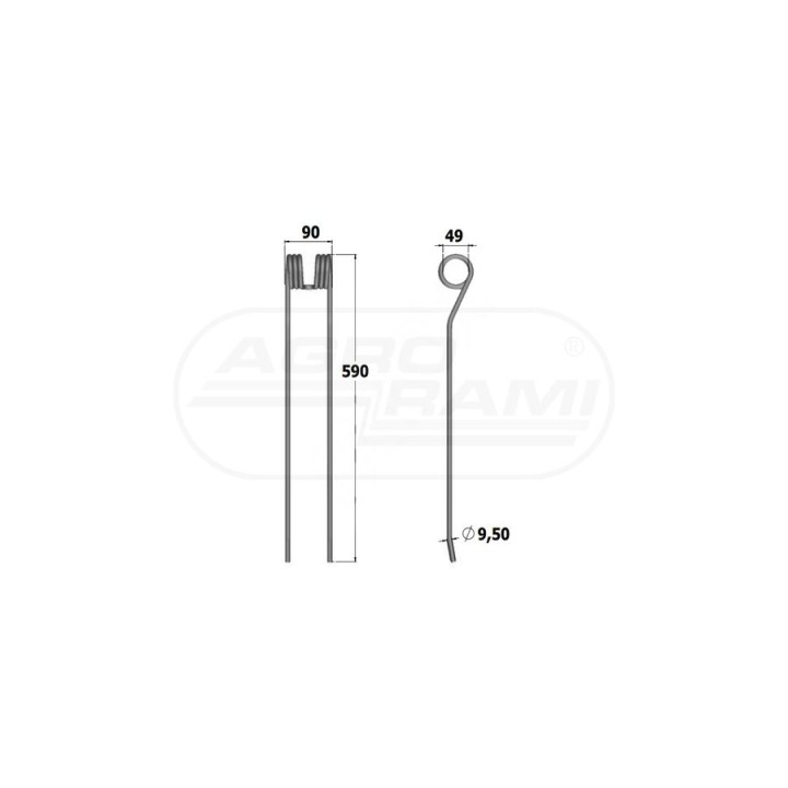 Palec zgrabiarki Claas Zgrabiarki Liner 880, 1550, 1550 Twin, 2800, 2900, 3000 955710.0 , 5259557100, GT5259557100
