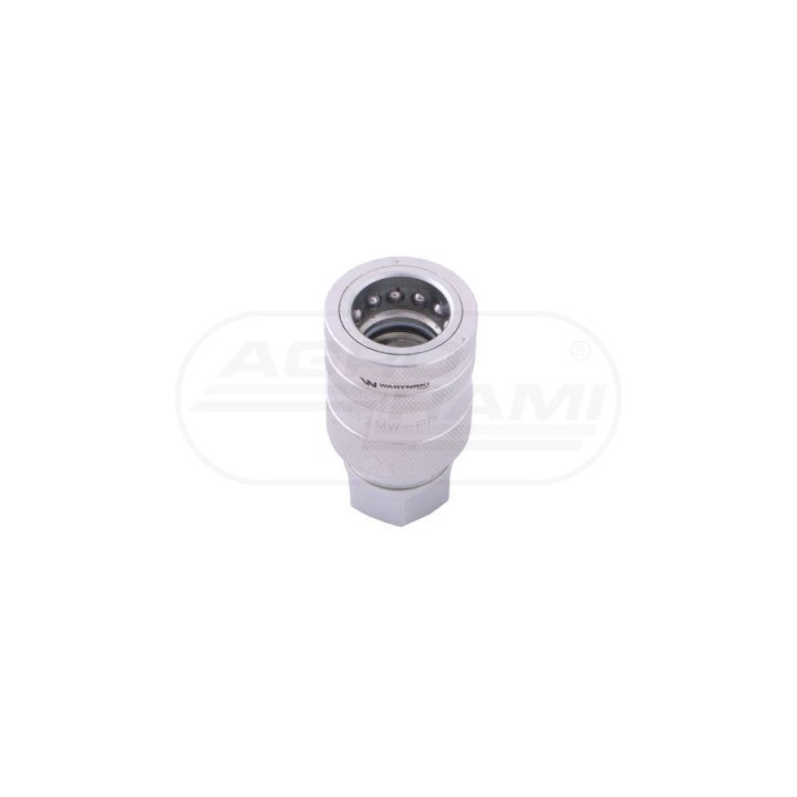 Szybkozłącze hydrauliczne gniazdo gwint wewnętrzny EURO PUSH-PULL G1/2" BSP ISO 7241-A WARYŃSKI Waryński