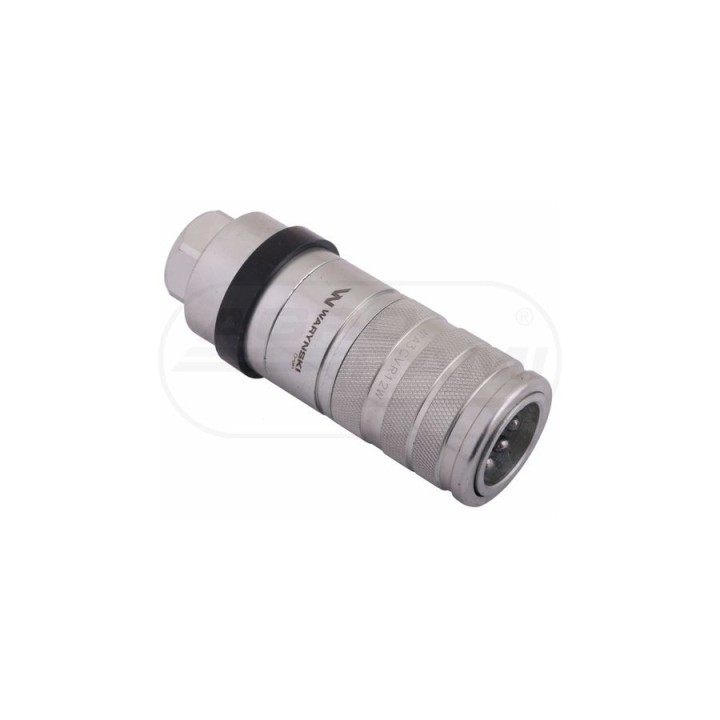 Szybkozłącze hydrauliczne zrywalne seria WIA3CV gniazdo gwint wewnętrzny EURO G1/2" BSP 3CFPV ISO7241-A WARYŃSKI Waryński