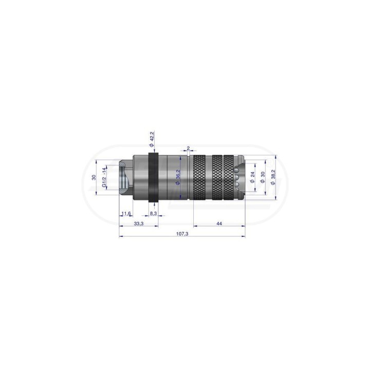 Szybkozłącze hydrauliczne zrywalne seria WIA3CV gniazdo gwint wewnętrzny EURO G1/2" BSP 3CFPV ISO7241-A WARYŃSKI Waryński