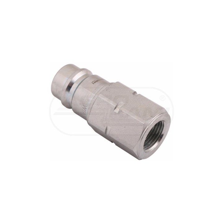 Szybkozłącze hydrauliczne wtyczka z eliminatorem ciśnienia M18x1,5 gwint wewnętrzny EURO M18X1,5 ISO 7241-A WARYŃSKI Waryński