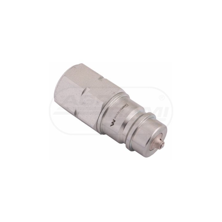 Szybkozłącze hydrauliczne wtyczka z eliminatorem ciśnienia M18x1,5 gwint wewnętrzny EURO M18X1,5 ISO 7241-A WARYŃSKI Waryński