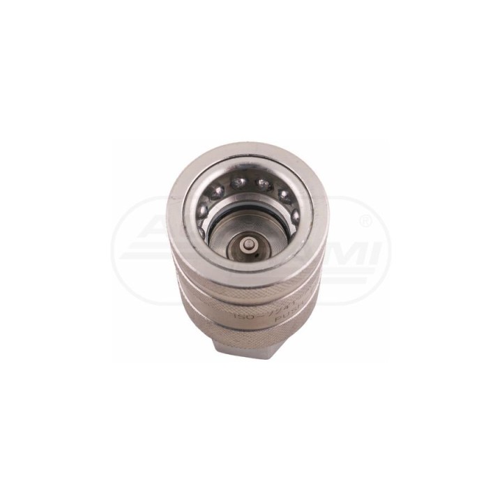 Szybkozłącze hydrauliczne gniazdo z eliminatorem ciśnienia gwint wewnętrzny EURO G1/2" BSP ISO 7241-A WARYŃSKI Waryński