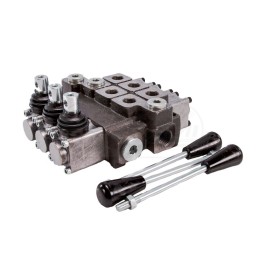 Rozdzielacz hydrauliczny 3-sekcyjny max przepływ 40L 1-sekcja nurnikowa W-ROZ40L/3X1N WARYŃSKI Waryński