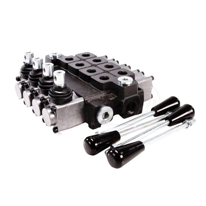 Rozdzielacz hydrauliczny 4-sekcyjny max przepływ 40L W-ROZ40L/4 WARYŃSKI Waryński