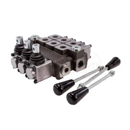 Rozdzielacz hydrauliczny 3-sekcyjny max przepływ 40L z zatrzaskiem W-ROZ40L/3Z WARYŃSKI Waryński