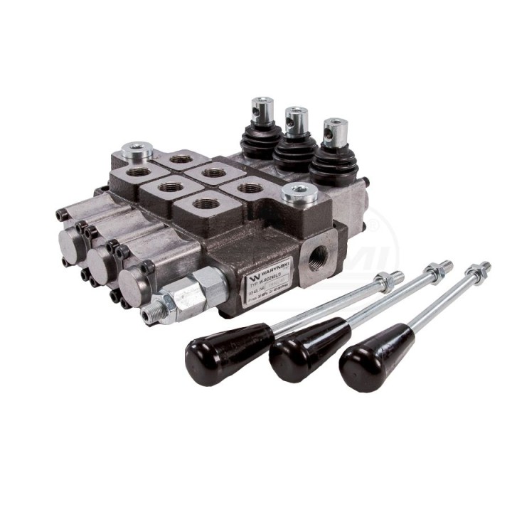 Rozdzielacz hydrauliczny 3-sekcyjny max przepływ 40L W-ROZ40L-3 WARYŃSKI Waryński