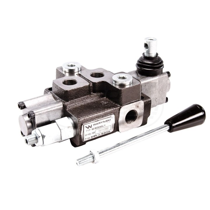 Rozdzielacz hydrauliczny 1-sekcyjny max przepływ 40L W-ROZ40L/1 WARYŃSKI Waryński