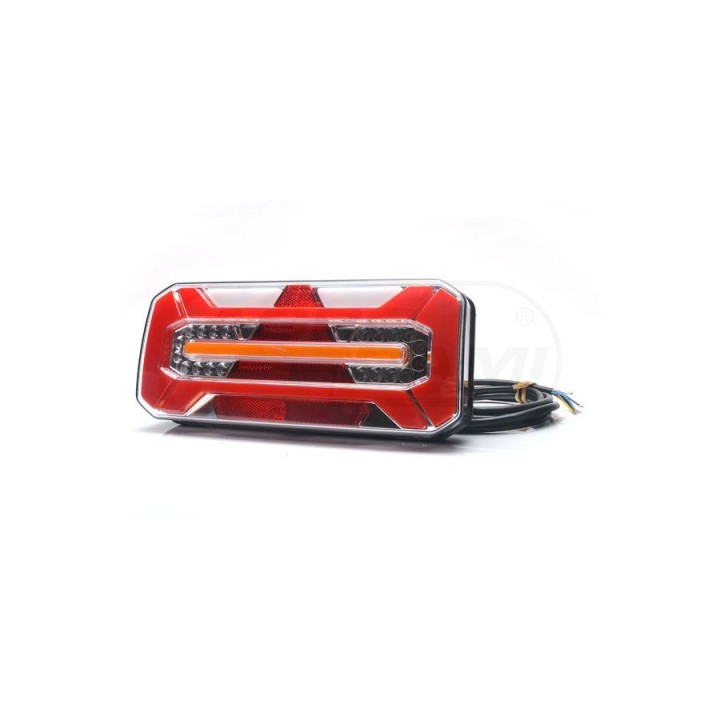Lampa zespolona tylna W184DD LED 12V/24V lewa bez oświetlenia tablicy i światła pozycyjnego bocznego 1278 DD L, W184DD WAŚ