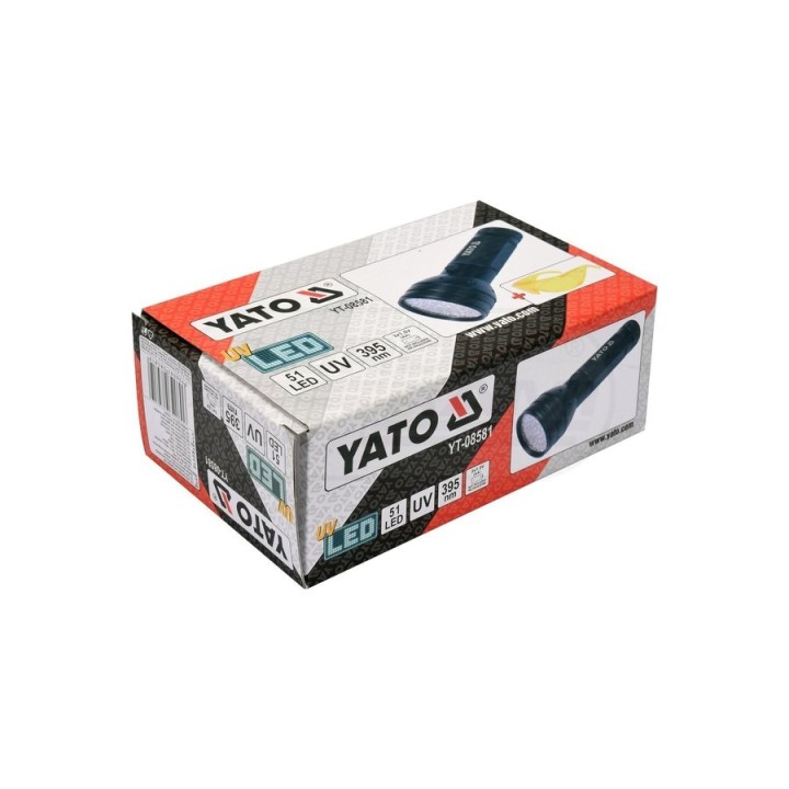 Latarka UV 51 LED + Okulary YT08581
