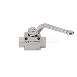 Zawór kulowy hydrauliczny 2-drogowy 2/2-3/8"BSP z otworami mocującymi 500 bar WKH-B-3/8BSP Waryński