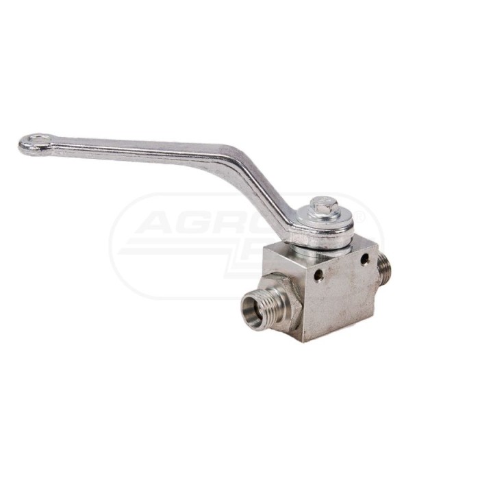 Zawór kulowy hydrauliczny 2-drogowy 2/2 M16x1,5 10L z otworami mocującymi 500 bar WKH-10L-M16X1,5 Waryński