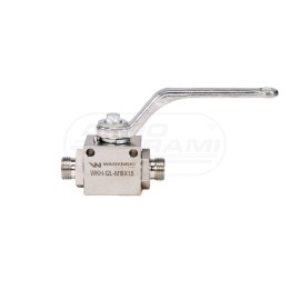 Zawór kulowy hydrauliczny 2-drogowy 2/2 M18x1,5 12L z otworami mocującymi 500 bar WKH-12L-M18X1,5 Waryński