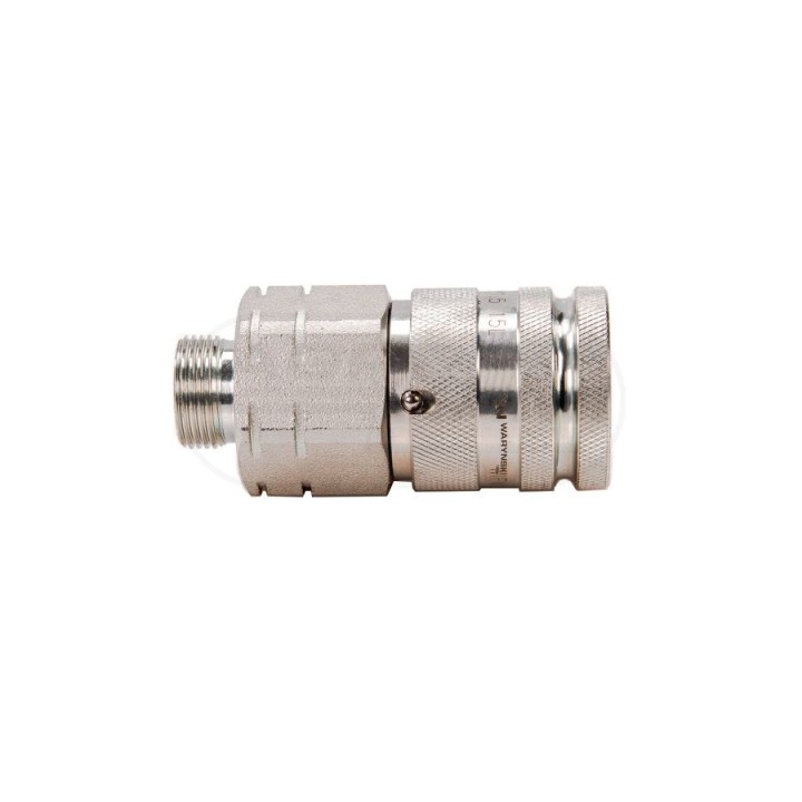 Szybkozłącze hydrauliczne suchoodcinające gniazdo M22x1,5 15L gwint zewnętrzny ISO16028 WIFM22MZ Waryński