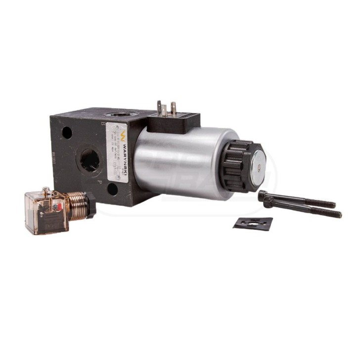 Elektrozawór 3-drogowy elektromagnetyczny kontroli 3/2 W-E12DVS3/2-80L G1/2" 12V 80L Waryński