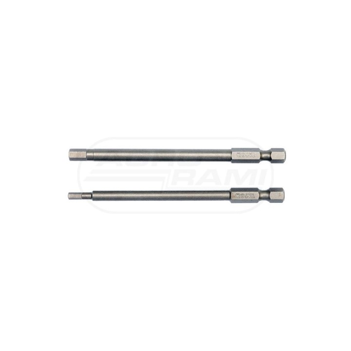 Końcówki wkrętakowe HEX TAMPERPROOF YATO 1/4" 3x100mm, 5x100mm 2 sztuki YT0494
