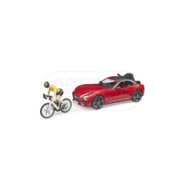 Auto Roadster czerwone z akcesoriami Bruder 03485 BR03485 BRUDER