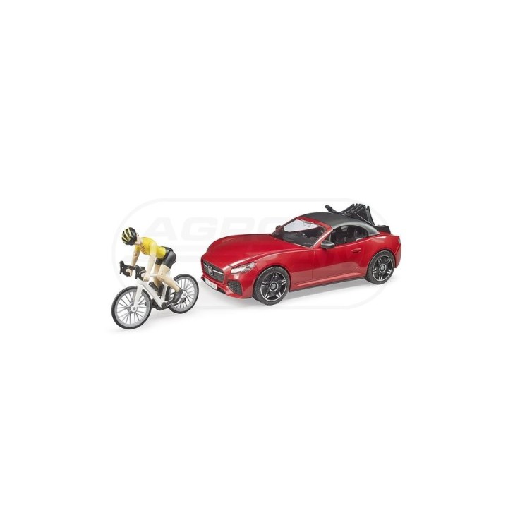 Auto Roadster czerwone z akcesoriami Bruder 03485 BR03485 BRUDER