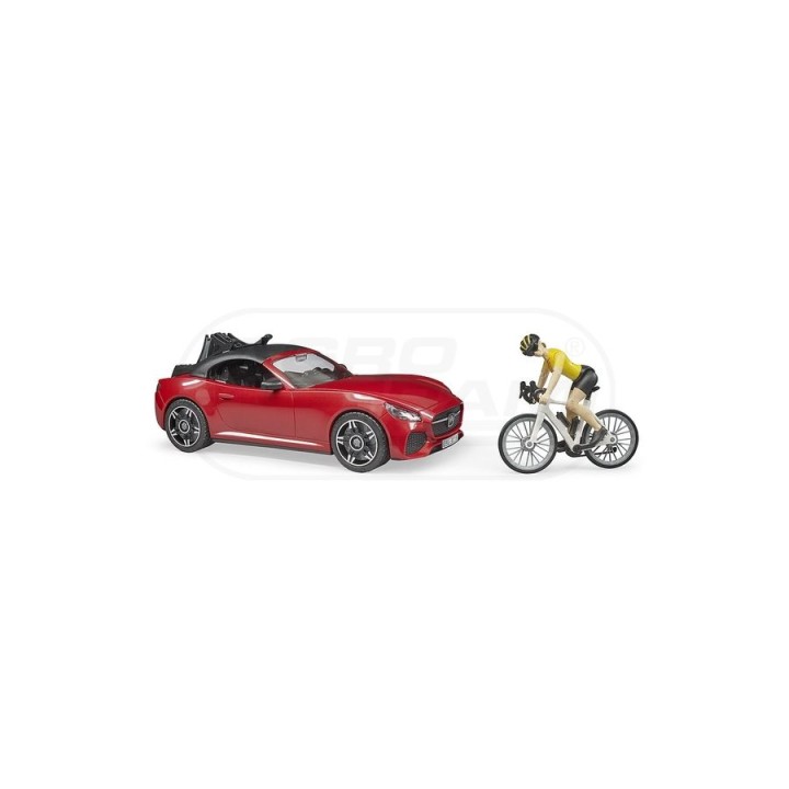 Auto Roadster czerwone z akcesoriami Bruder 03485 BR03485 BRUDER