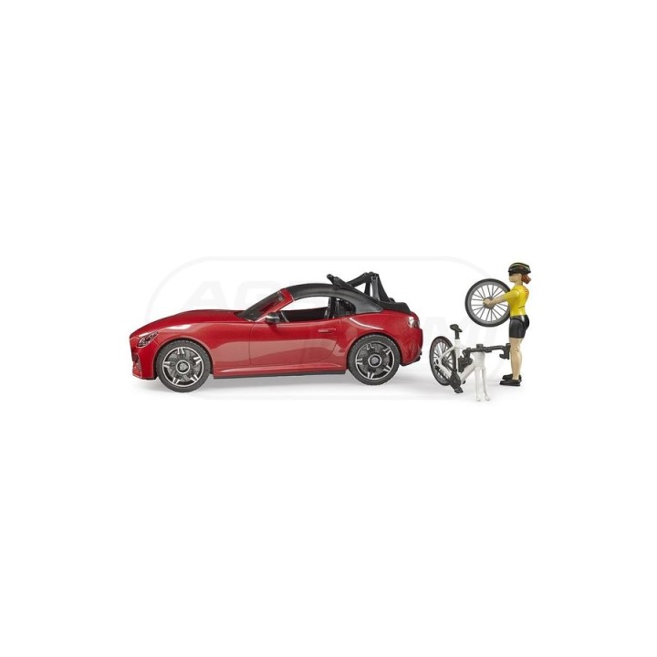 Auto Roadster czerwone z akcesoriami Bruder 03485 BR03485 BRUDER