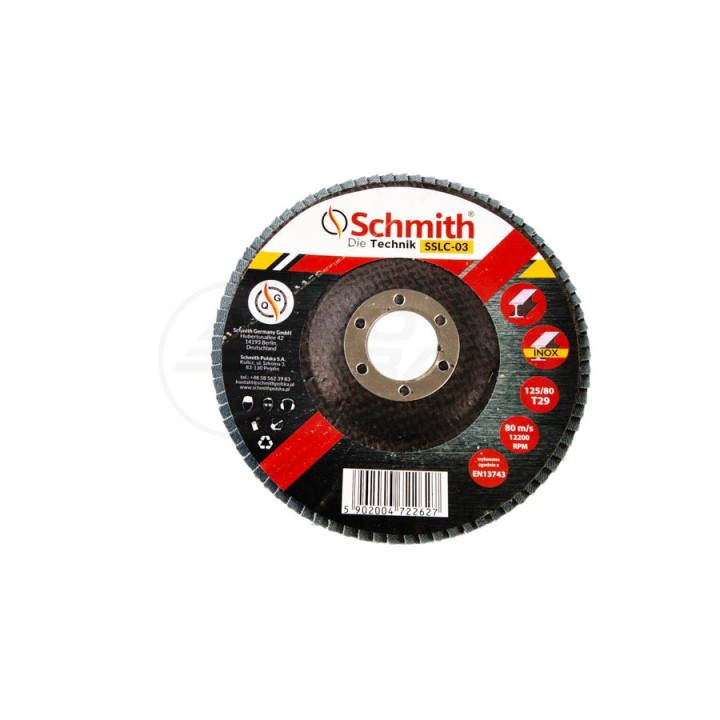Ściernica listkowa cyrkonowa wypukła Schmith 125/60M1480 SSLC-03 SCHMITH