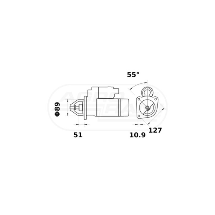 Rozrusznik 62/930-224 , 62/930-216 12V 4.2KW  ISKRA/LETRIKA Z-10 MS416 , 1903103M91, 1903117M91 MAHLE