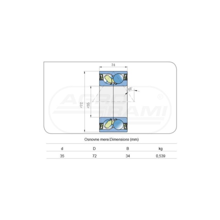 ŁOŻYSKO 35X72X34 FKL 3198750, 357234, 939717, 357234A